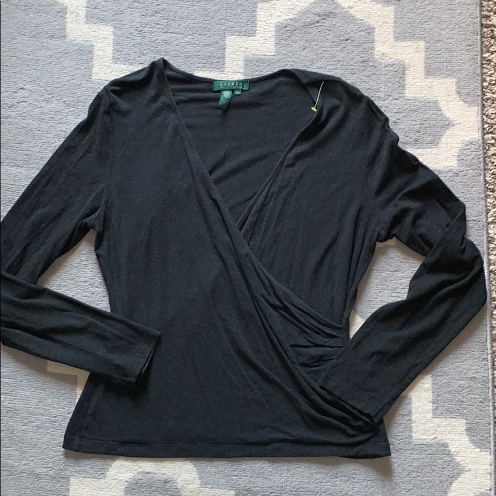 Lauren Ralph Lauren Jersey Wrap Top